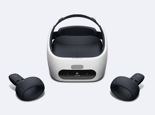 virtual reality headset vive black and white