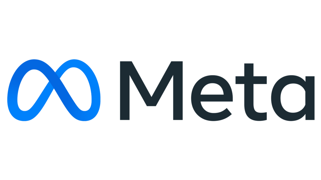 meta logo with infinity blue