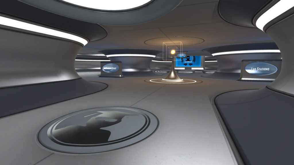 snapshot of virtual reality lab stations