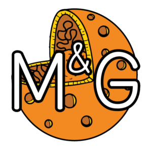 M&G logo over sell, mel and gerdy