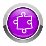Purple puzzle piece logo for teacher support pages