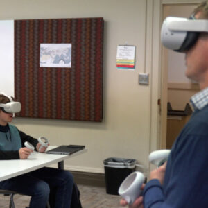 Instructor Teaching with Meta Quest 2 Headset VR for Education Administrators VR Education Services