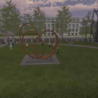 University of Iowa Virtual Reality Digital Twin Metaversity Drone Image